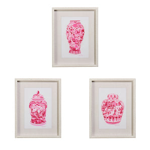 Pink Chinoiserie Framed Wall Art