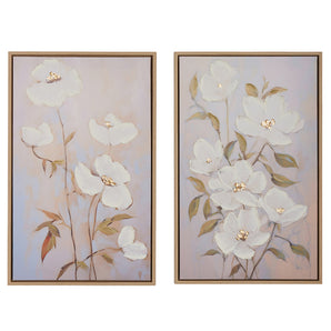 White Blooms Frames Wall Art