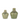 Green Floral Bud Vase