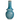 Cadet Blue Bud Vase with Gold Rim