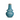 Cadet Blue Bud Vase with Gold Rim