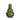 Green Bud Vase with Gold Rim