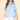 Blue Embroidered Button Down Top
