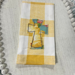 Yellow Cross Appliqué Towel