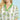 Green Abstract Border Print V-Neck Top