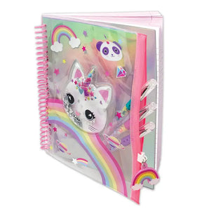 Caticorn Journal with Pouch