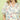 Cream Paisley Floral Smocked Neck Flutter Sleeve Top