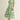Green Mix Short Puff Sleeve Tiered Floral Dress