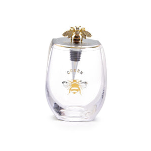 Bee Stemless Wine Glass and Wine Stopper