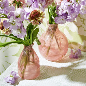 Pink Glass Bottle Vase