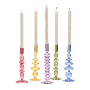 Glass Colored Candleholder