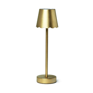 Gold Scallop LED Shade Lamp