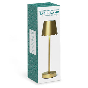 Gold Scallop LED Shade Lamp