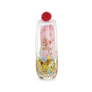 Champagne Glass with Bath Confetti