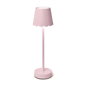Pink LED Scalloped Shade Table Lamp