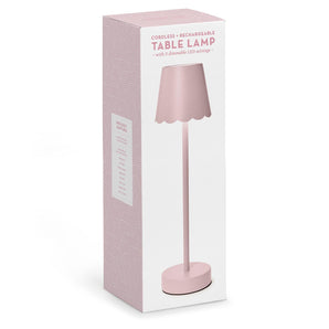 Pink LED Scalloped Shade Table Lamp