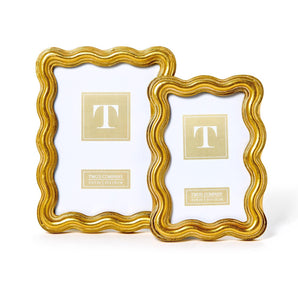 Gold Triple Wave Photo Frame