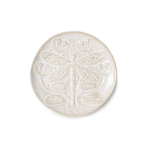 Dragonfly Stoneware Round Tray