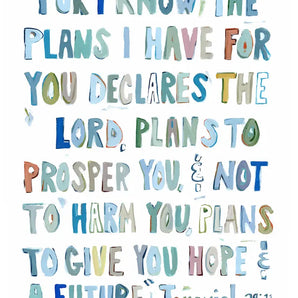 Chelsea McShane "Jeremiah 29:11" Blue Print