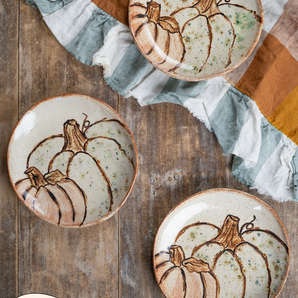 Etta B Round Pumpkin Salad Plate