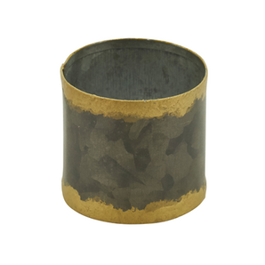 Gold Rim Galvanized Napkin Ring