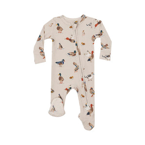 Angel Deer Ducks Zipper Footie