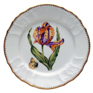 Anna Weatherley Purple and Yellow Tulip Salad Plate