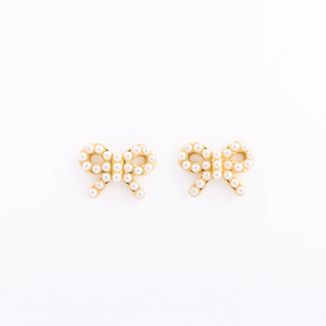 Rowan Pearl Bow Stud Earring