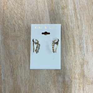 Rhinestone Pearl Dangle Earrings