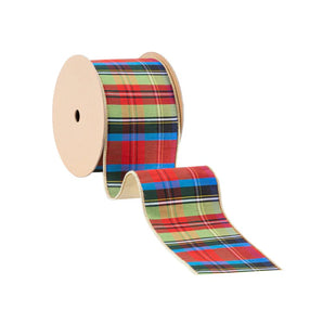 2.5" Royal Blue Plaid with Gold Backing