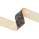 2 1/2" Jacquard Burgundy Damask Paisley Ribbon