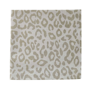 Natural Leopard Print Napkin