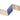4" French Blue Velvet Ribbon with Gold Backing