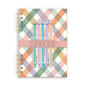 As If Argyle Harper Spiral Notebook and Pen Set
