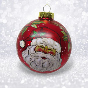 Painted Santa Face Ornament