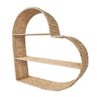 Rattan Heart Shelving Unit