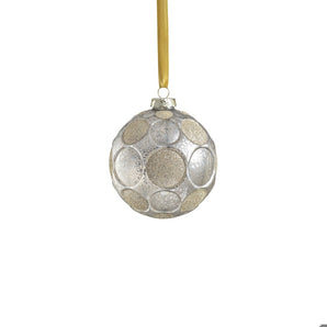 Silver with Gold Whisper Glass Ornament