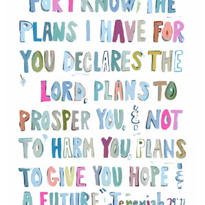 Chelsea McShane "Jeremiah 29:11" Pink Print