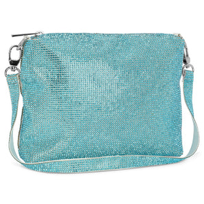 Aquamarine Crystal Cross Body Bag