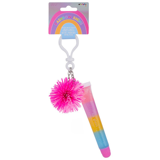Rainbow Shine Lip and Keychain Set