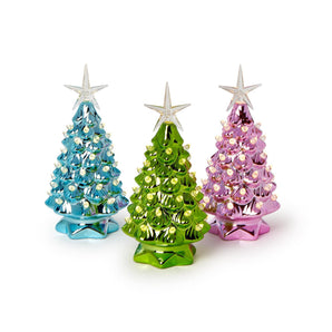 Metallic Christmas Tree with Lights