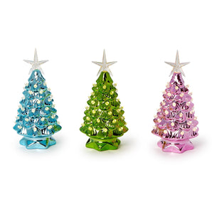 Metallic Christmas Tree with Lights