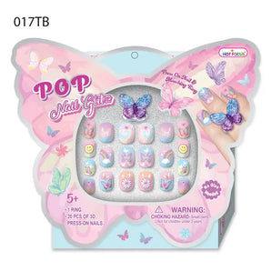 Tie Dye Butterfly Pop Nail Glitz