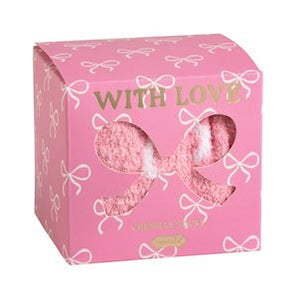 Pink and White Fuzzy Socks