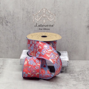 D Stevens 2.5" Floral Jacquard Ribbon