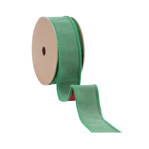 1.5" Green/Red Double Sided Ribbon