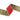 2.5" Red Dupioni with Plaid Piping and Backing Ribbon