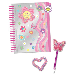 Groovy Flower Journal with Pouch