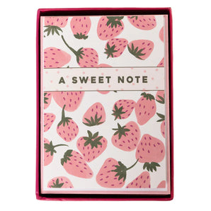 Pink Strawberries Boxed Cards