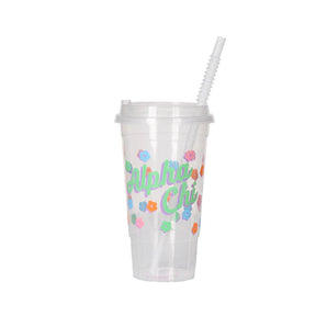 Greek Clear Flower Print Cup